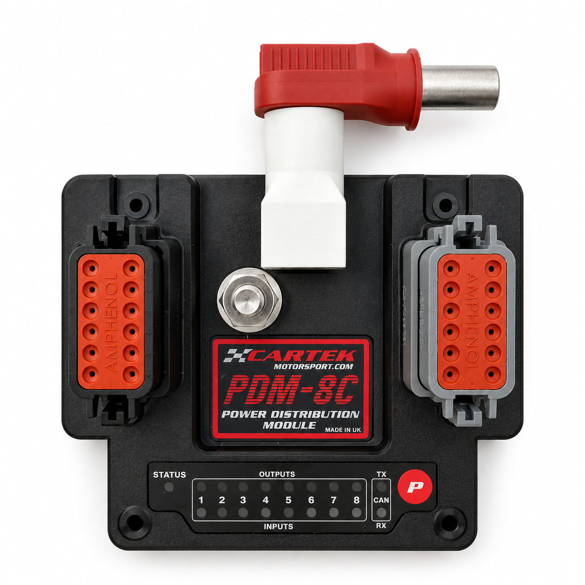 CarTek PDM-8C with the red Radlock battery terminal and white insulator fitted to the module stud